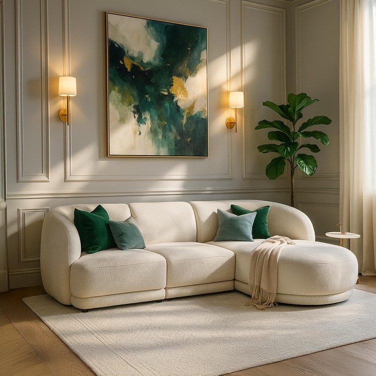 Ecksofa 4-Sitzer mit rechter Ottomane – Elora