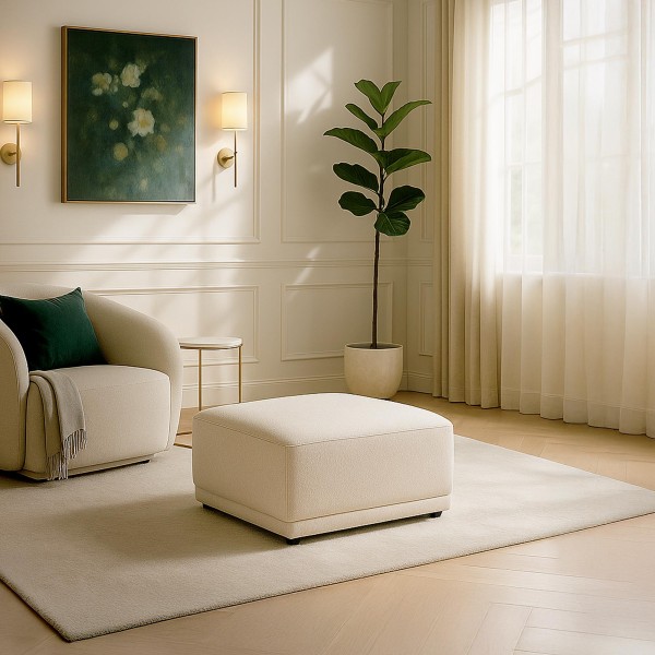 Pouf aus Stoff – Elora