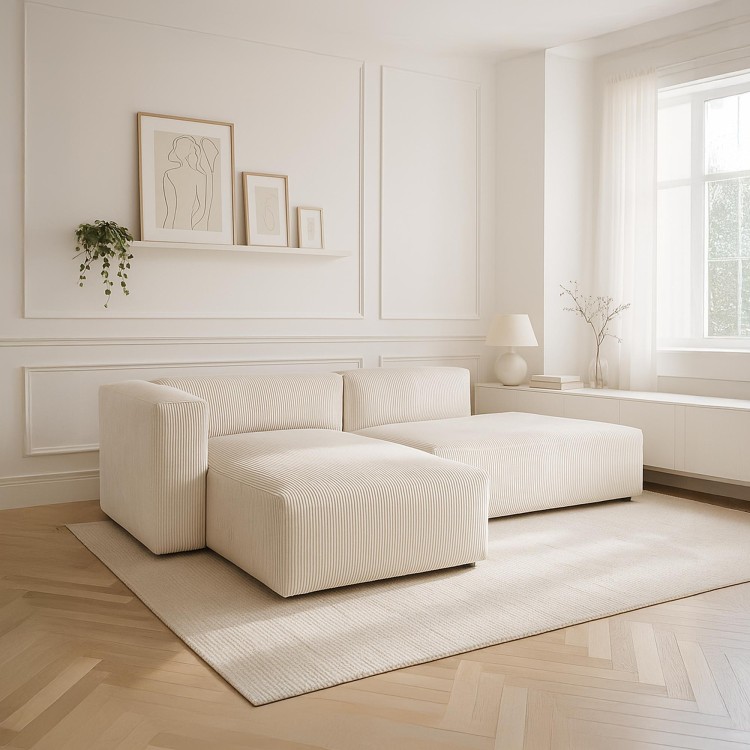 Ecksofa 3-Sitzer mit linker Méridienne, offen rechts – Lyra