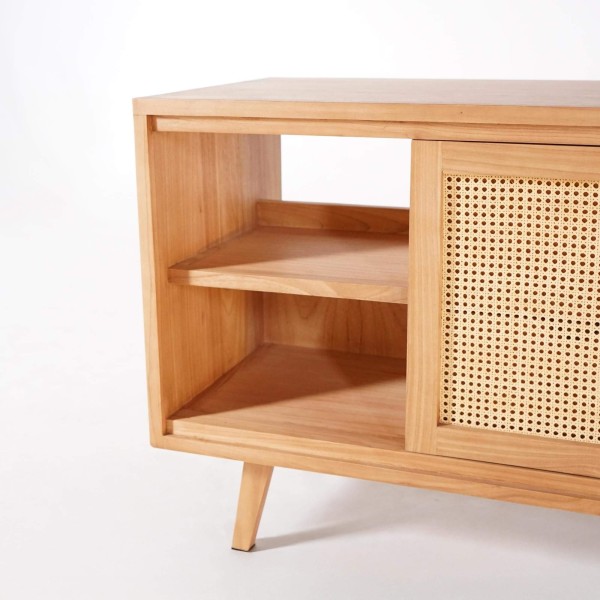 Badezimmermöbel aus Massivholz auf Füßen 140 cm - Anaya