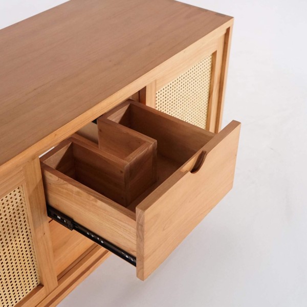 Badezimmermöbel aus Massivholz auf Füßen 140 cm - Anaya