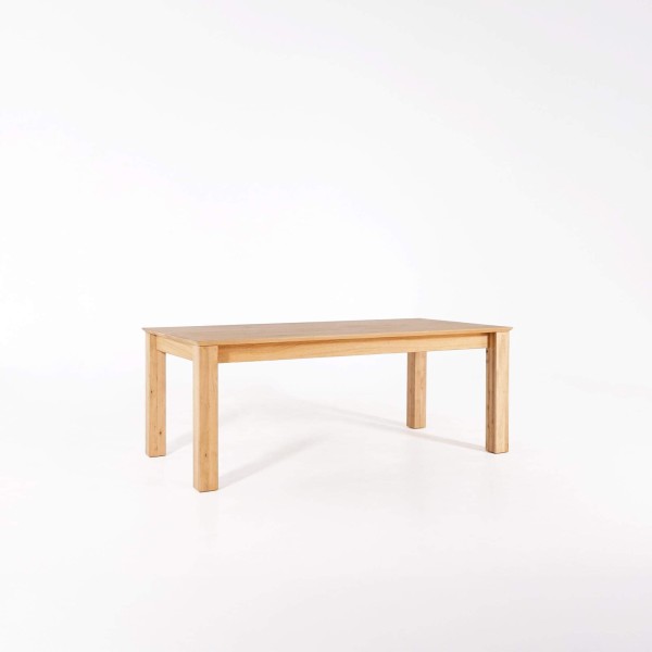 Esstisch aus Eichenholz 200 x 100 cm mit zwei Verlängerungsplatten à 50 cm