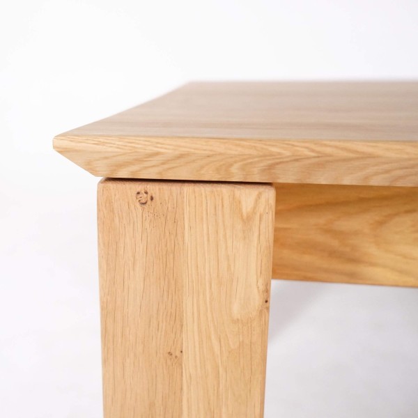 Esstisch aus Eichenholz 200 x 100 cm mit zwei Verlängerungsplatten à 50 cm