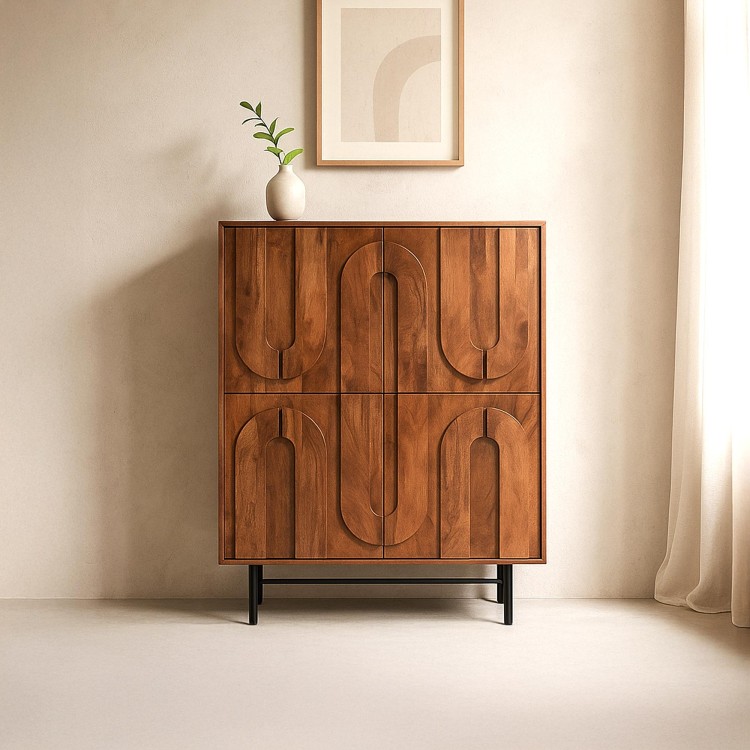 Massivholz-Barschrank – Flow