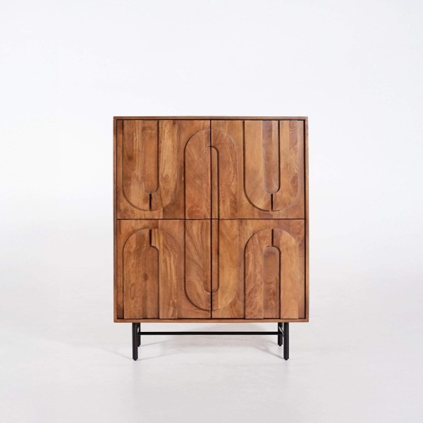 Massivholz-Barschrank – Flow