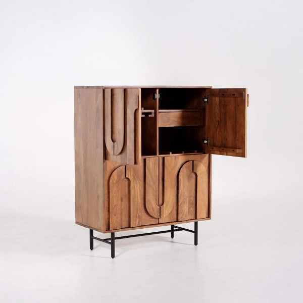 Massivholz-Barschrank – Flow