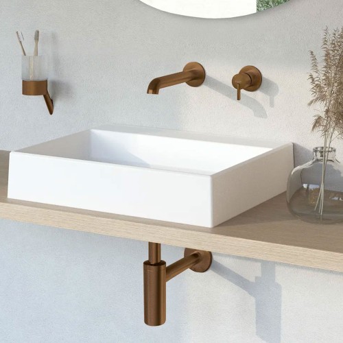 Siphon für Badezimmerwaschbecken, Gebürstete Bronze