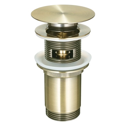 Waschbecken-Ablaufventil Klick-Klack mit Metallmanschette, universell, Messing
