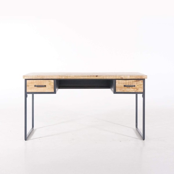 Schreibtisch im Industriedesign aus Holz und Metall – Cambridge