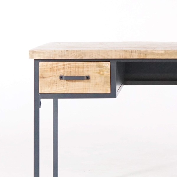 Schreibtisch im Industriedesign aus Holz und Metall – Cambridge