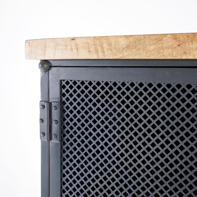 Aufbewahrungsschrank aus Metall und Holz 70 cm – Cambridge