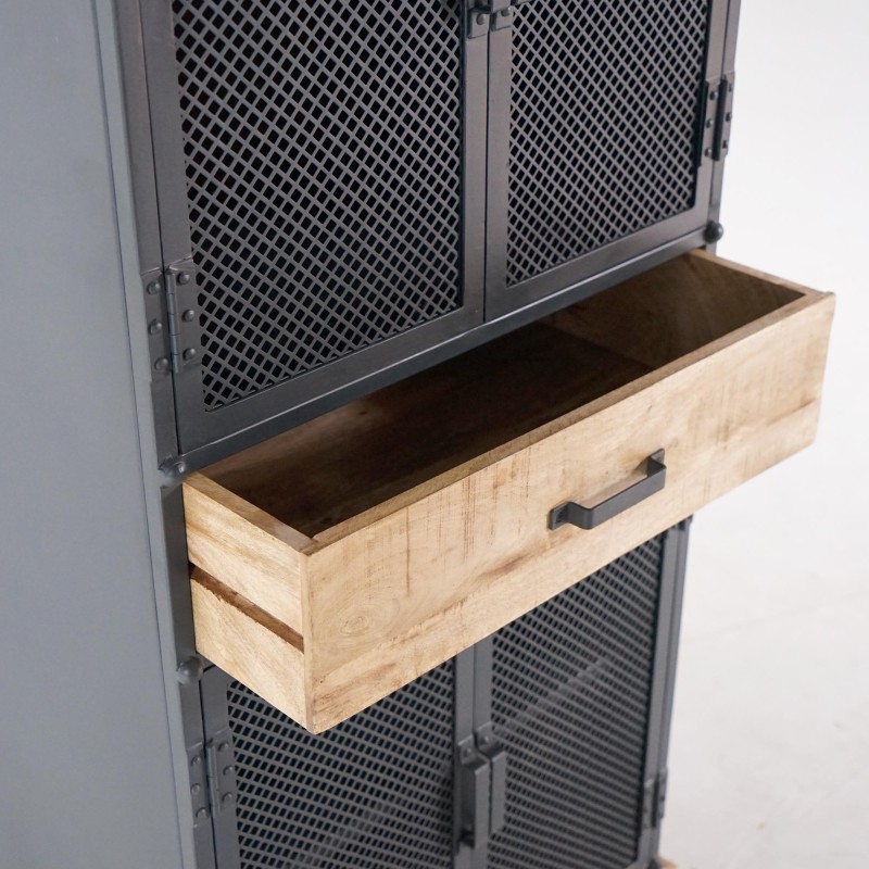 Aufbewahrungsschrank aus Metall und Holz 70 cm – Cambridge
