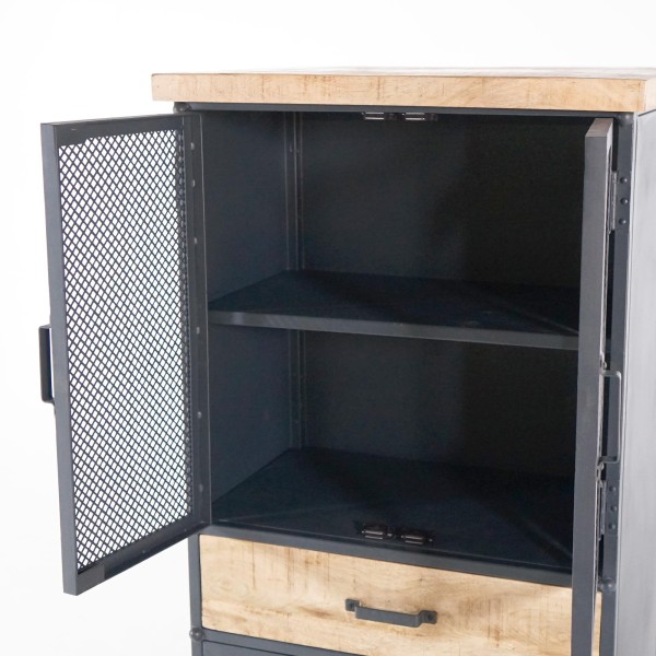 Aufbewahrungsschrank aus Metall und Holz 70 cm – Cambridge