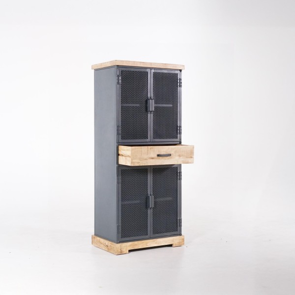 Aufbewahrungsschrank aus Metall und Holz 70 cm – Cambridge