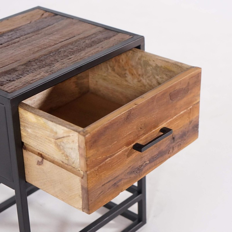 Nachttisch aus recyceltem Holz – Recycled