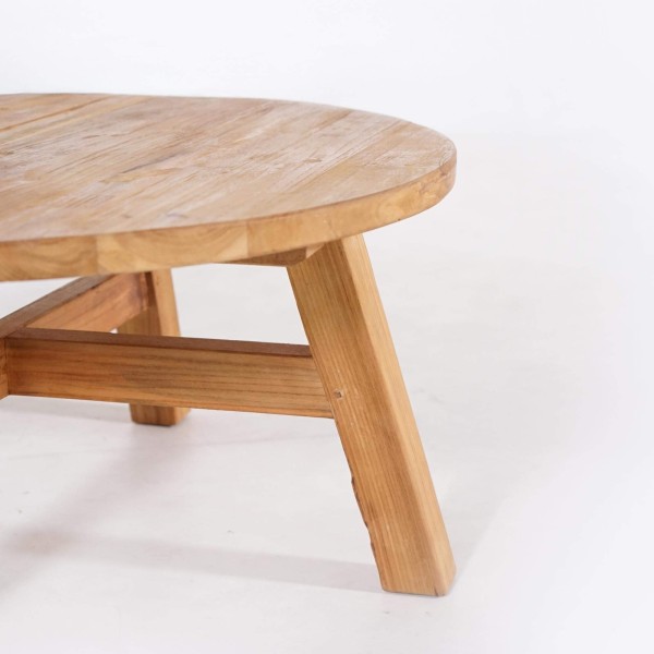 Runder Couchtisch aus Massivholz – Luzio