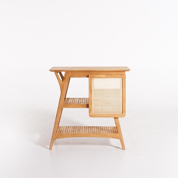 Badezimmermöbel aus massivem Teakholz mit Einzelwaschbecken 80 cm – Kalindi