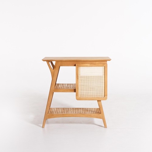 Badezimmermöbel aus massivem Teakholz mit Einzelwaschbecken 80 cm – Kalindi