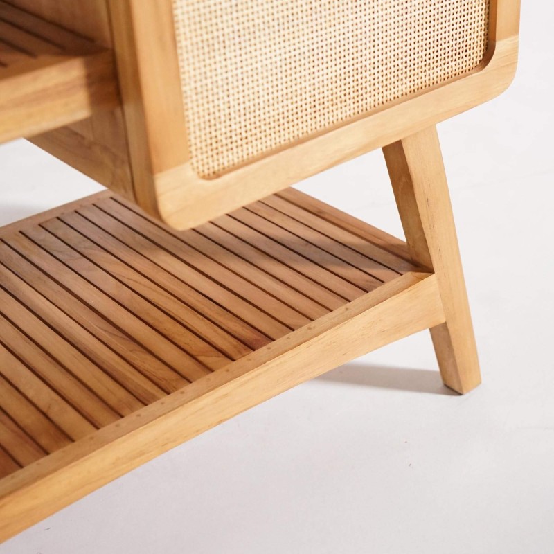 Badezimmermöbel aus massivem Teakholz mit Einzelwaschbecken 80 cm – Kalindi