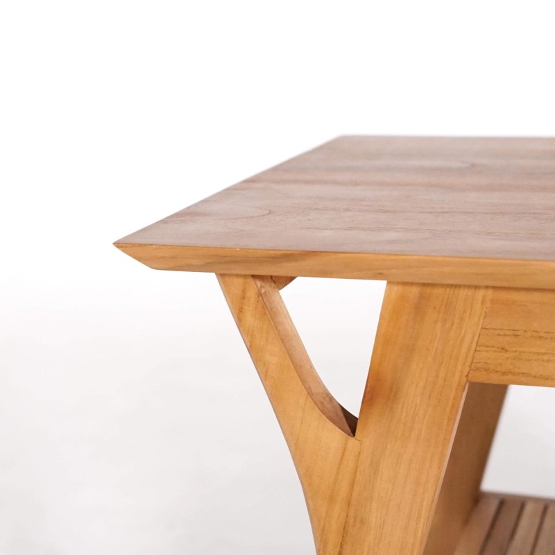 Badezimmermöbel aus massivem Teakholz mit Einzelwaschbecken 80 cm – Kalindi