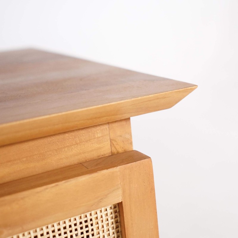 Badezimmermöbel aus massivem Teakholz mit Einzelwaschbecken 80 cm – Kalindi