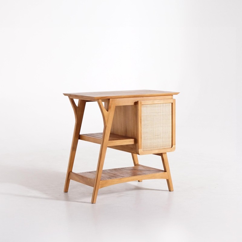 Badezimmermöbel aus massivem Teakholz mit Einzelwaschbecken 80 cm – Kalindi