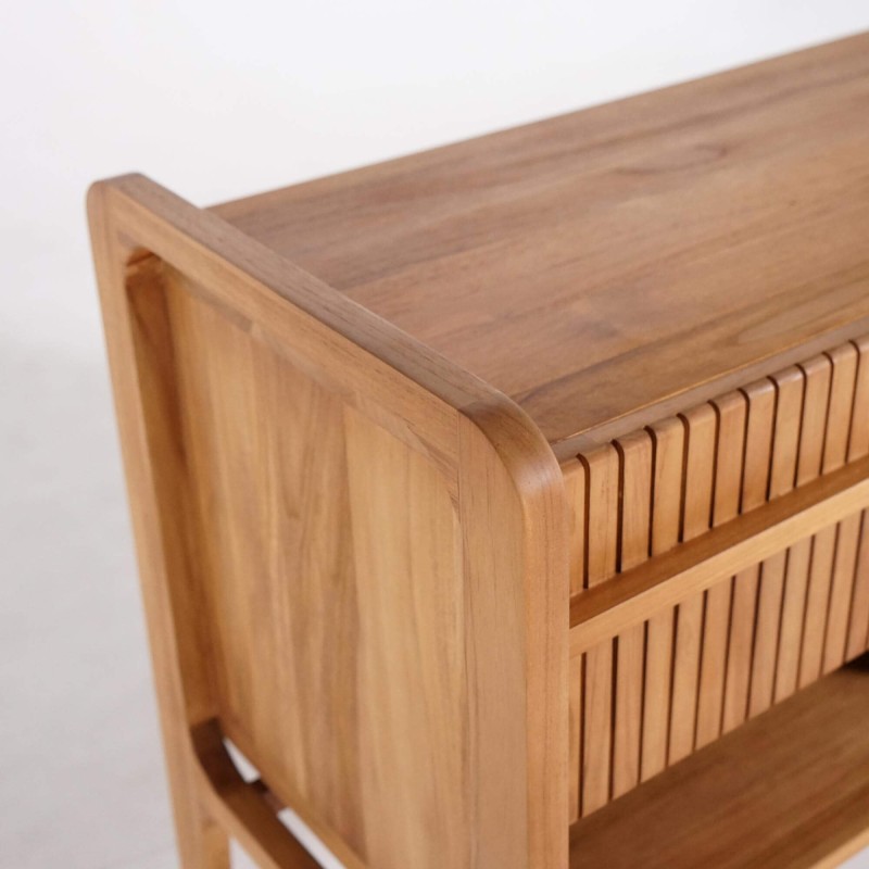 Badezimmermöbel aus massivem Teakholz mit Doppelwaschbecken 120 cm - Devika