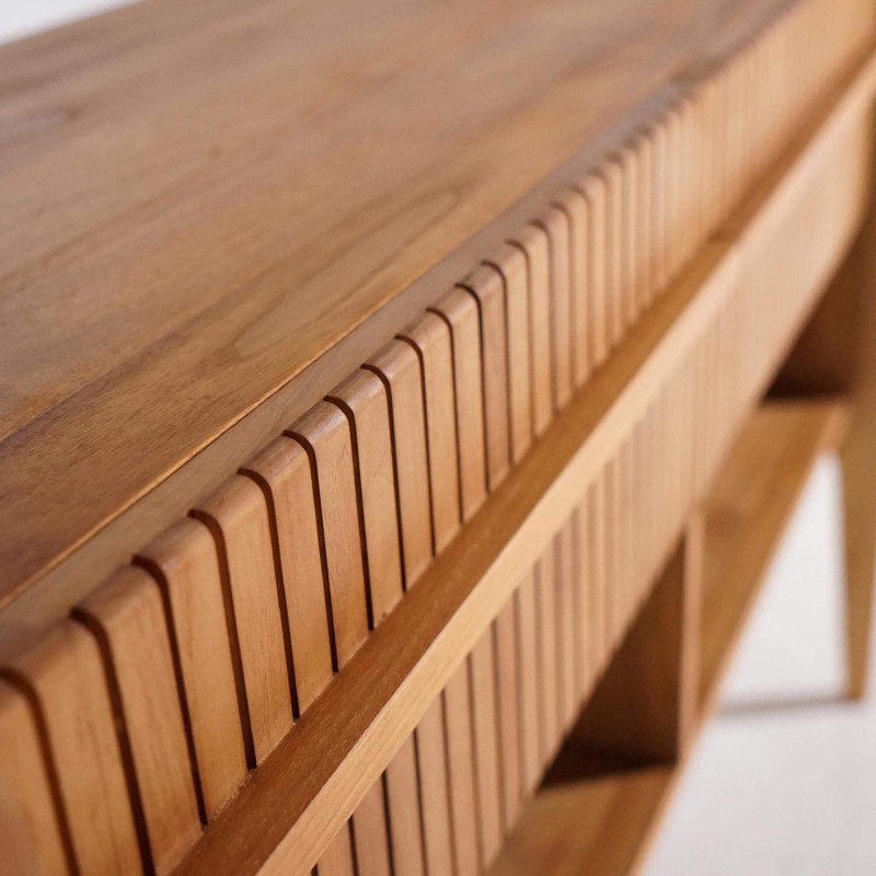 Badezimmermöbel aus massivem Teakholz mit Doppelwaschbecken 120 cm - Devika