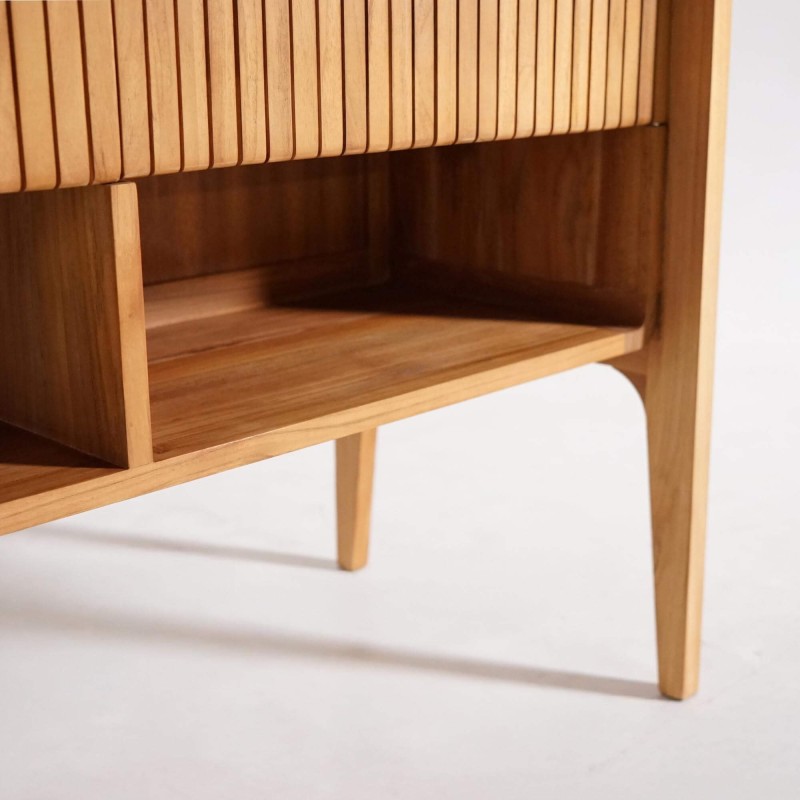 Badezimmermöbel aus massivem Teakholz mit Doppelwaschbecken 120 cm - Devika