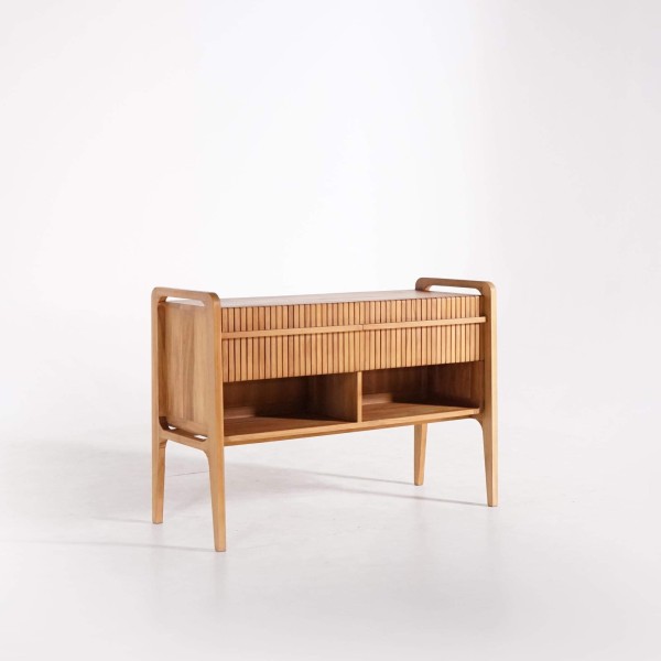 Badezimmermöbel aus massivem Teakholz mit Doppelwaschbecken 120 cm - Devika