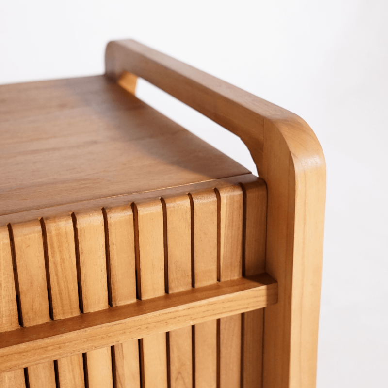 Badezimmermöbel aus massivem Teakholz mit Einzelwaschbecken 80 cm – Devika