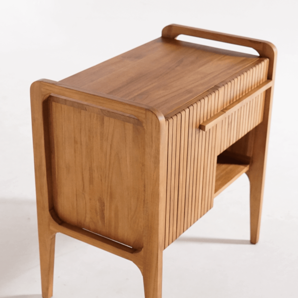 Badezimmermöbel aus massivem Teakholz mit Einzelwaschbecken 80 cm – Devika