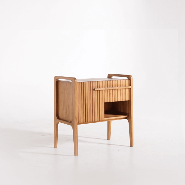 Badezimmermöbel aus massivem Teakholz mit Einzelwaschbecken 80 cm – Devika