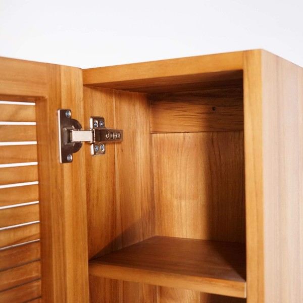 Badezimmerhochschrank aus massivem Teakholz – Devika