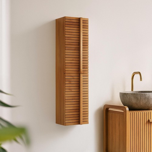 Badezimmerhochschrank aus massivem Teakholz – Devika