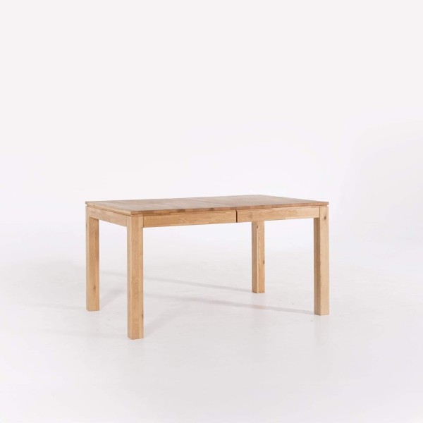 Esstisch aus Eichenholz 140 x 90 cm mit 2 Verlängerungsplatten à 40 cm