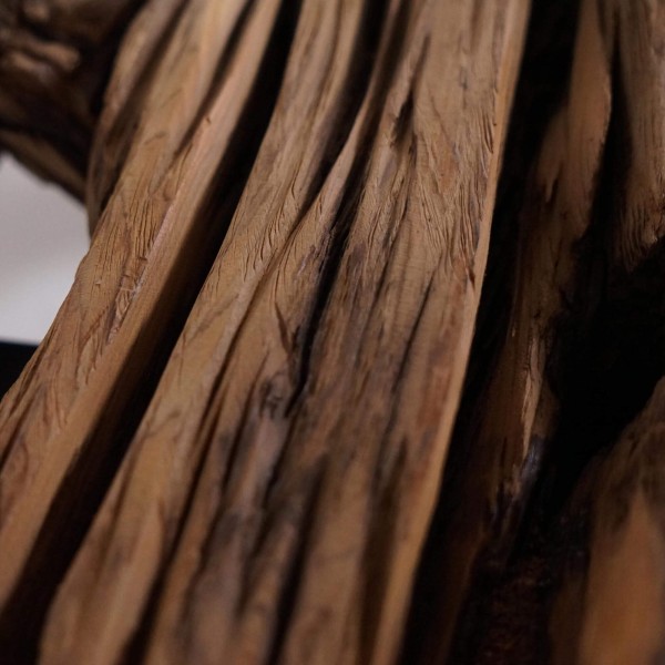 Couchtisch aus Glas mit Eisenbahnschwellen – Railwood