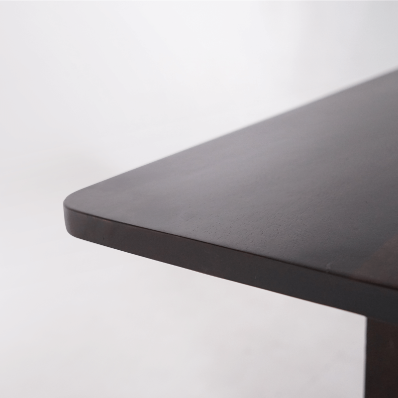 Esstisch aus massivem Mangoholz, dunkelbraunes Finish – Noba