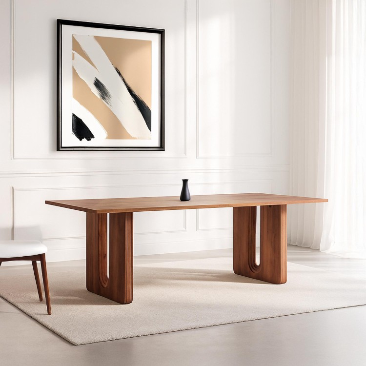 Esstisch aus massivem Mangoholz, mit naturbraunem Finish – Noba