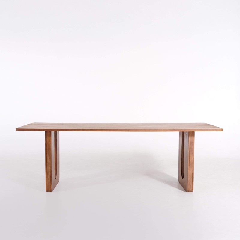 Esstisch aus massivem Mangoholz, mit naturbraunem Finish – Noba