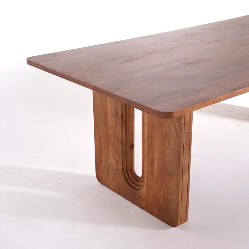 Esstisch aus massivem Mangoholz, mit naturbraunem Finish – Noba