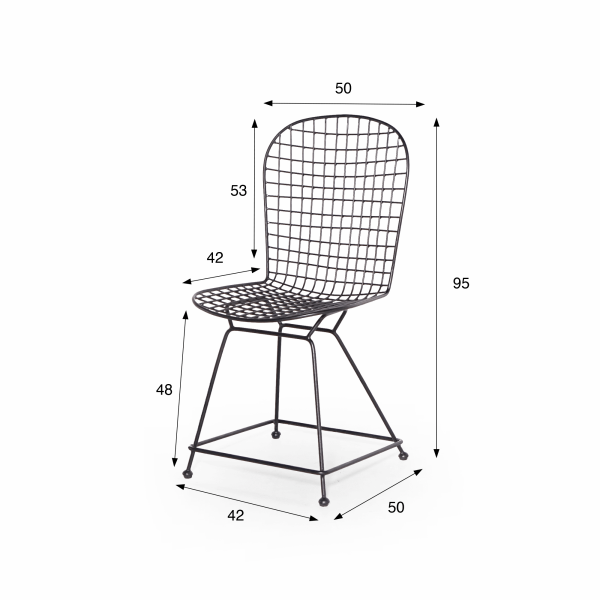 Stuhl aus Metall im Industriestil – Wire
