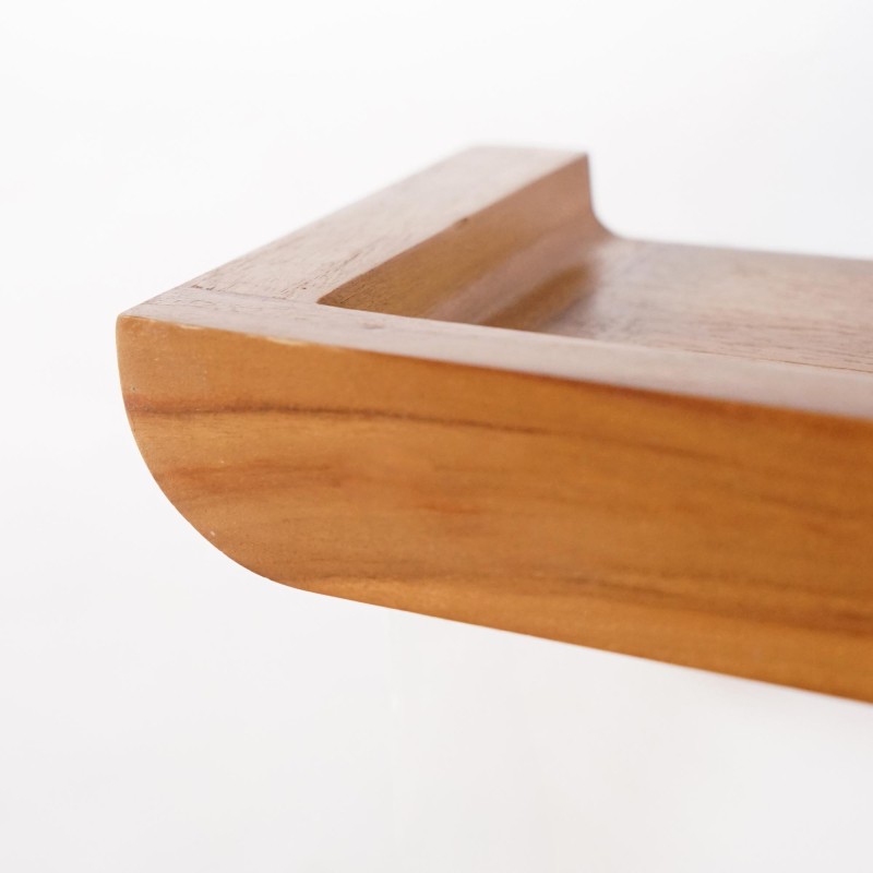 Wandregal aus massivem Teakholz 90 cm