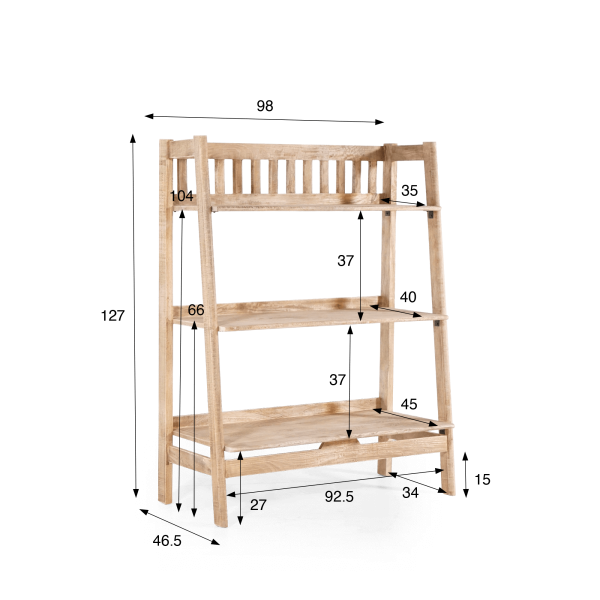 Beistellregal aus Massivholz - Arden