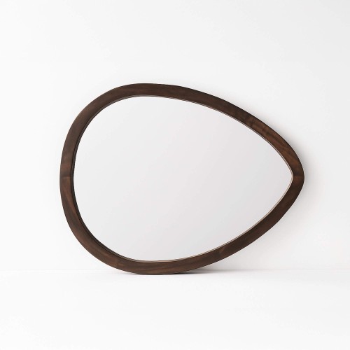 Spiegel mit handgearbeitetem Rahmen aus Massivholz mit organischem Design – Morgendämmerung