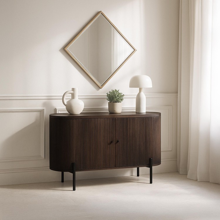 Anrichte mit 2 Türen aus Mangoholz - Sohana