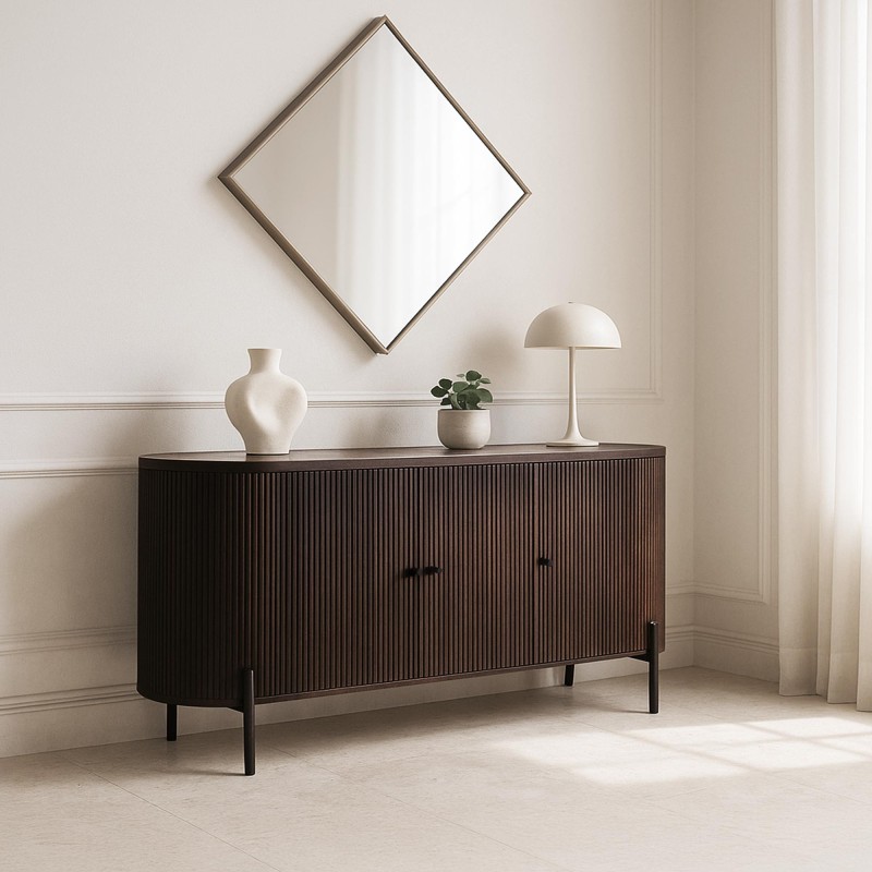 Anrichte mit 3 Türen aus Mangoholz – Sohana