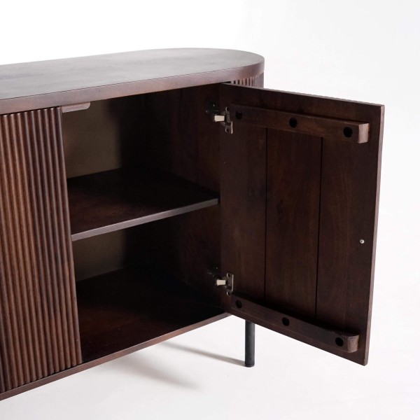 Anrichte mit 3 Türen aus Mangoholz – Sohana