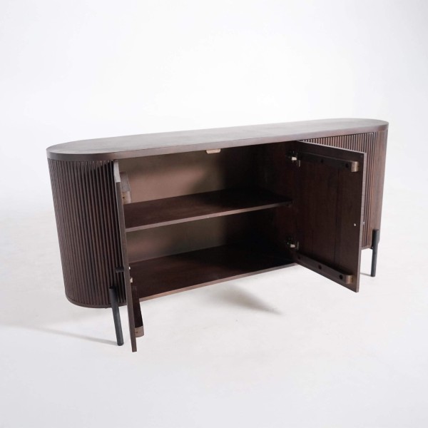 Anrichte mit 3 Türen aus Mangoholz – Sohana