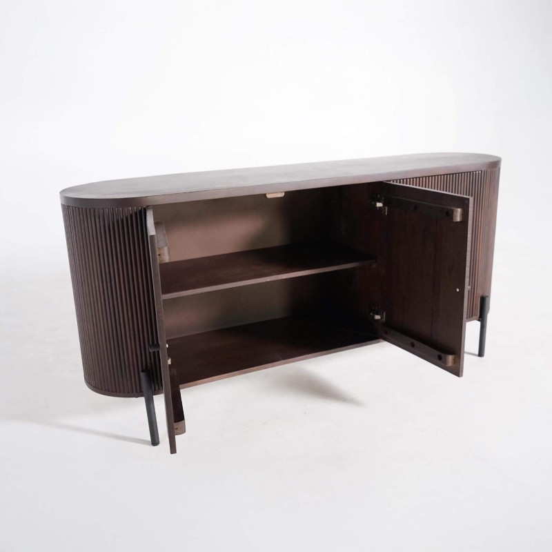 Anrichte mit 3 Türen aus Mangoholz – Sohana